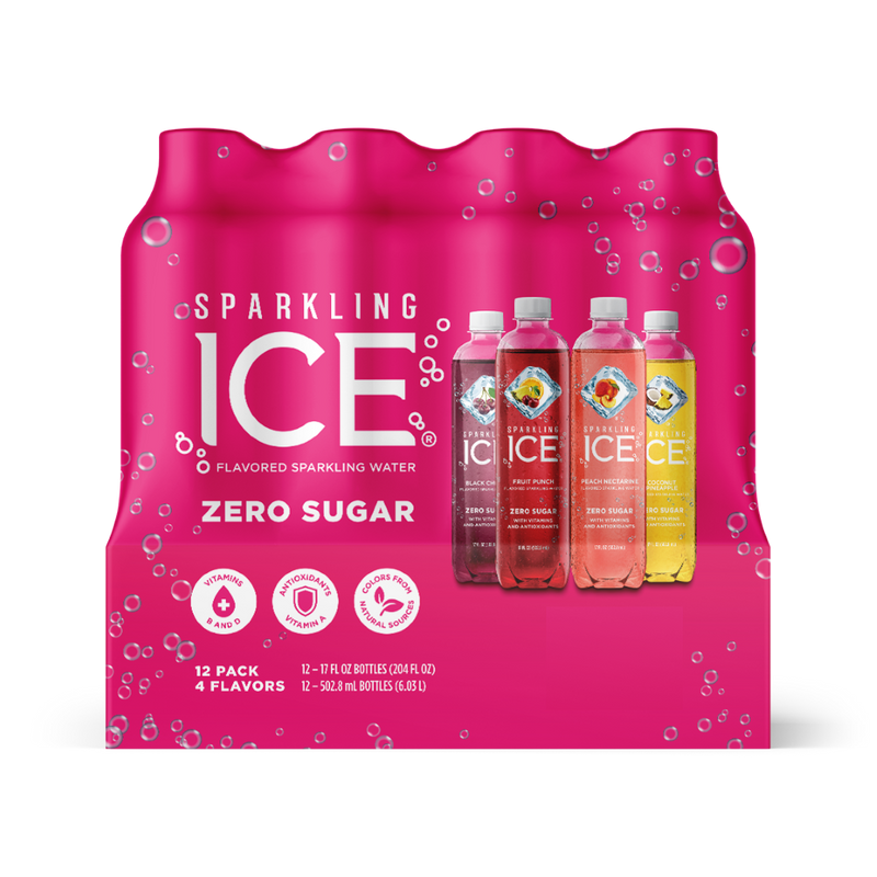 SPARKLING ICE Pink Variety Pack | Sugar Free | 12 x 503ml bottles