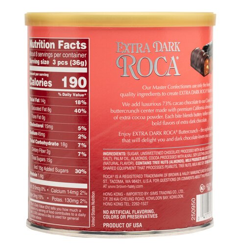 ROCA Canister Almond Dark Chocolate | 284g