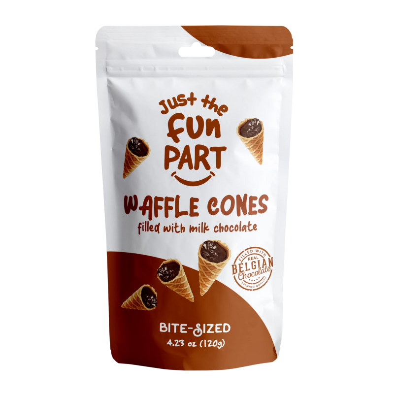 Just The Fun Part Waffle Cones - Milk Chocolate 120g