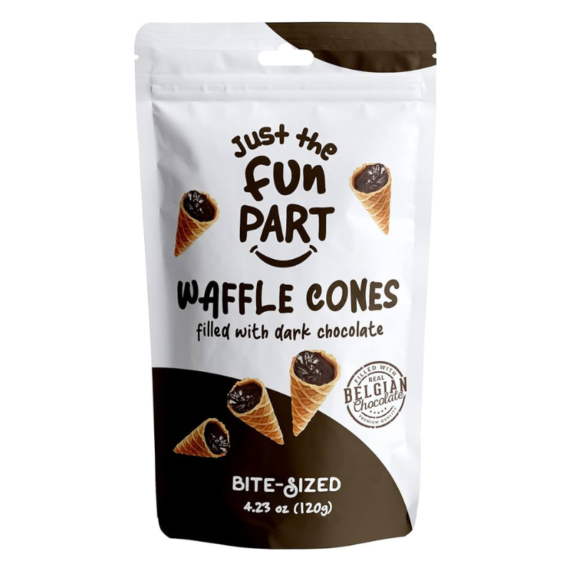 Just The Fun Part Waffle Cones - Dark Chocolate 120g
