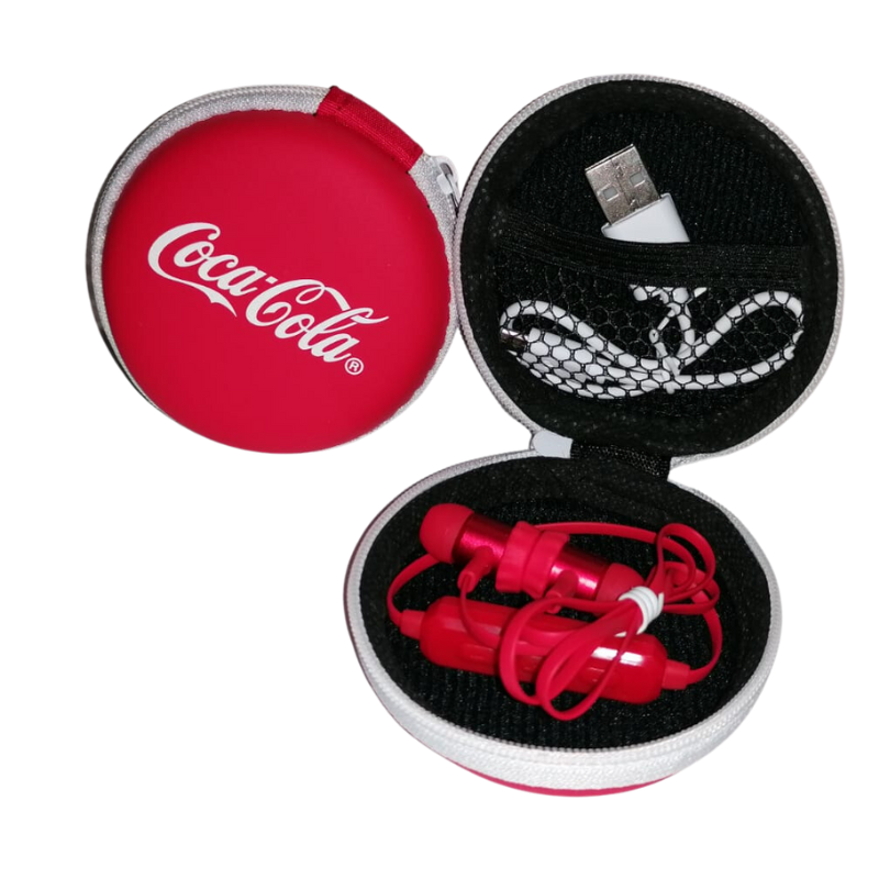 Coca Cola Earphones with Case