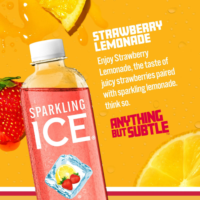 SPARKLING ICE Strawberry Lemonade 503ml | Sugar Free | BUY 1 GET 1 FREE