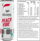 CELSIUS Sparkling Peach Vibe | Sugar Free Energy Drink 355ml