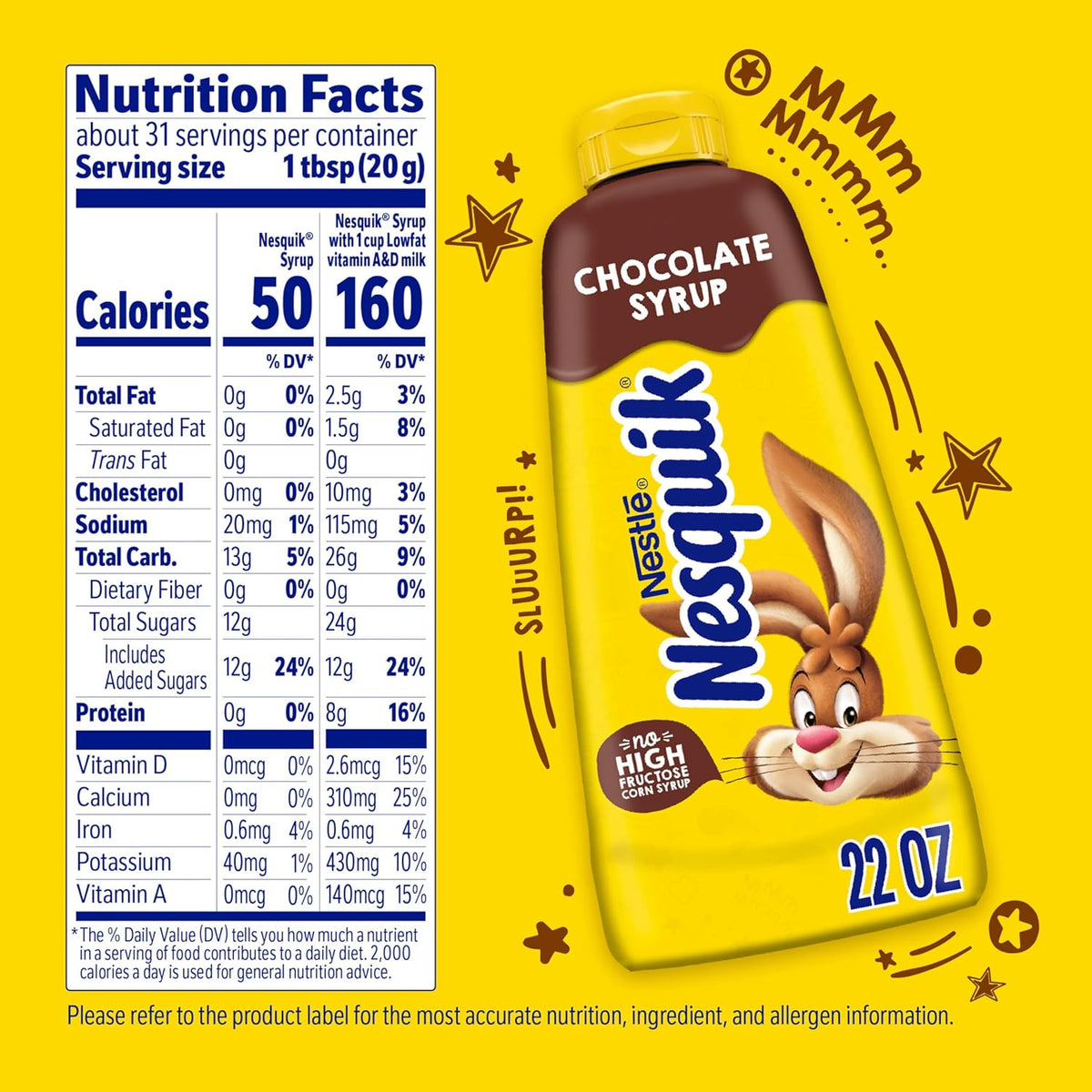 NESQUIK Syrup Chocolate 628g