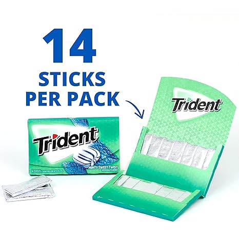 TRIDENT Gum Minty Sweet Twist | 14 Pieces