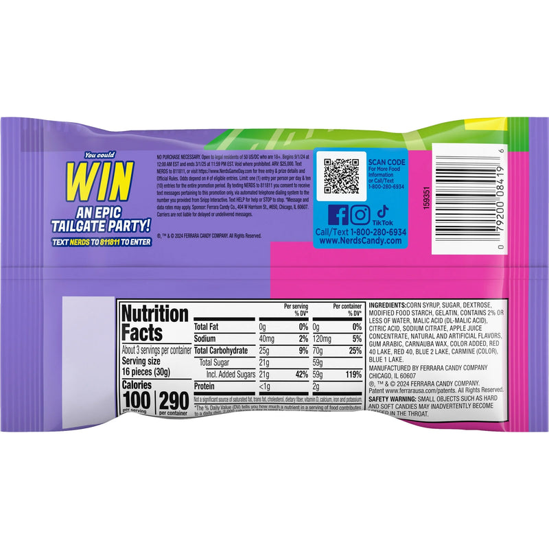NERDS Gummy Clusters Grape & Strawberry Blitz 85g