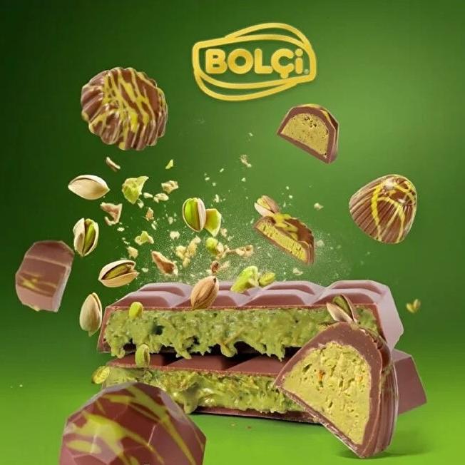 BOLCI Pistachio Kadayif Filled Milk Choc Bar 30g