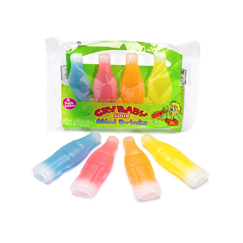 CRY BABY Sour Wax Bottles - 4Pk