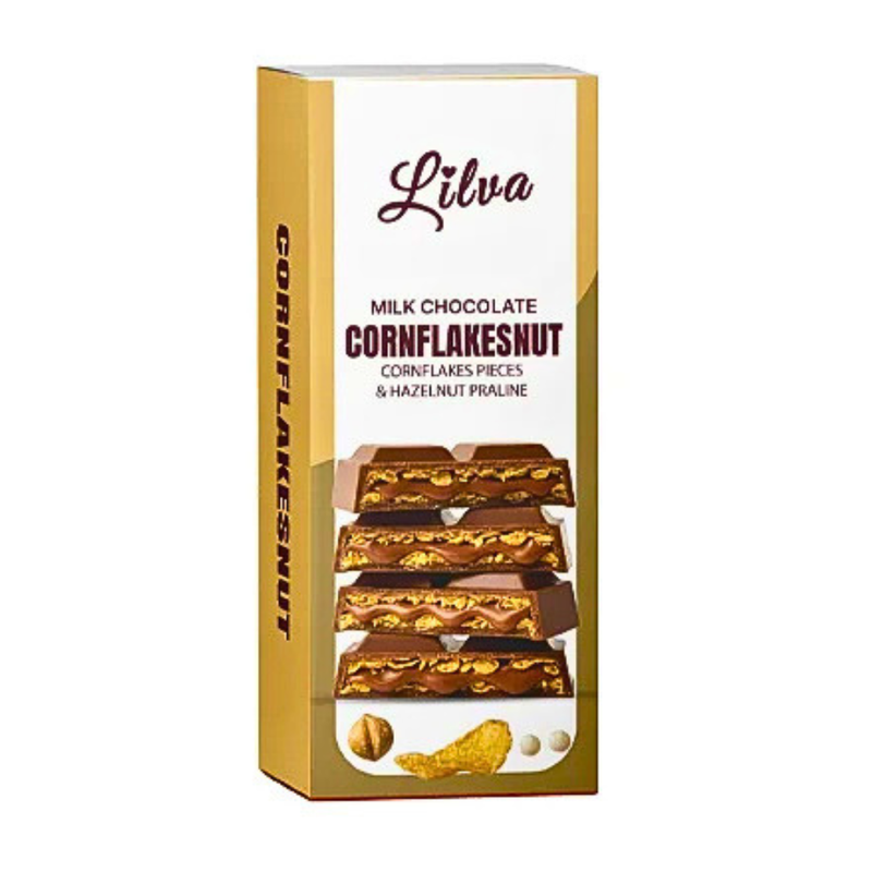 LILVA Chocolate Bar Cornflakes Nut 100g