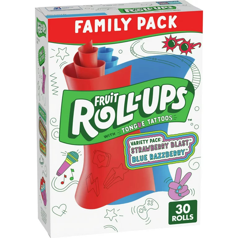 FRUIT ROLLUPS Variety Pack | 30 Rolls Family Pack | 425g