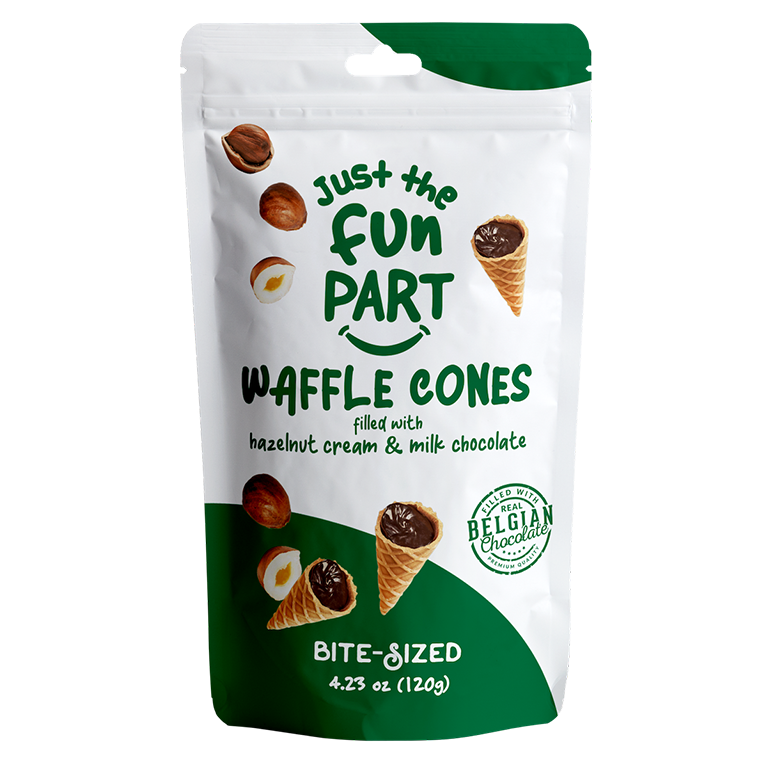 Just The Fun Part Waffle Cones - Hazelnut Cream 120g