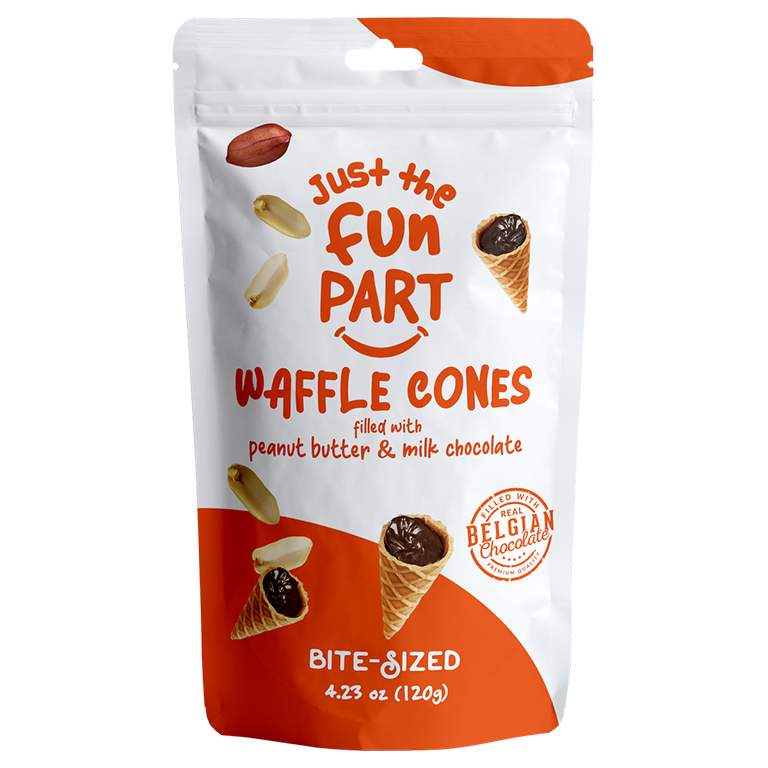 Just The Fun Part Waffle Cones - Peanut Butter 120g