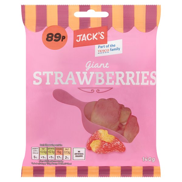 Jack's Giant Strawberries | Gummies | 140g