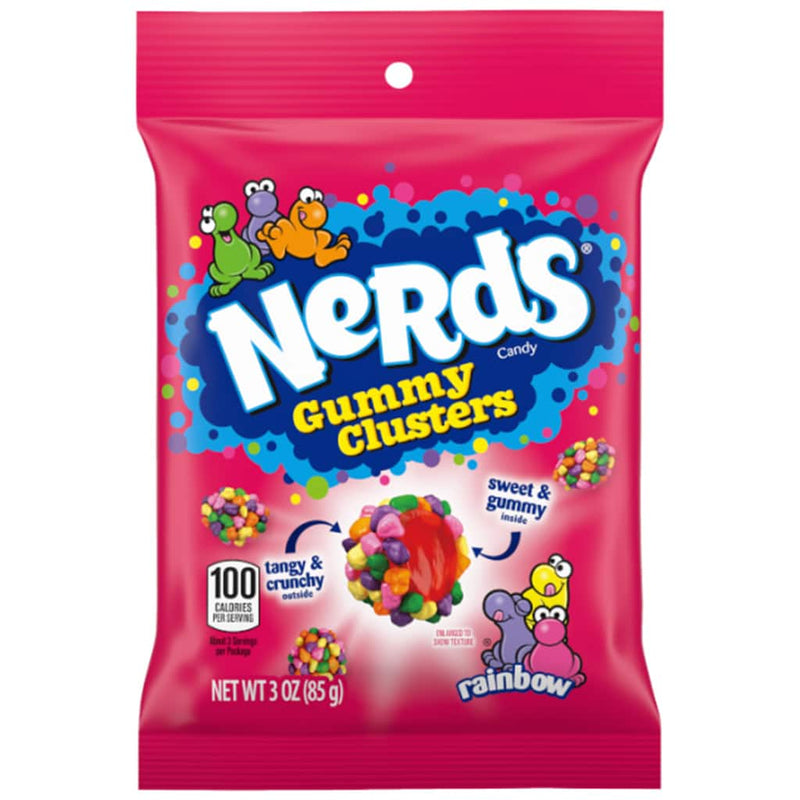 NERDS Gummy Clusters Rainbow - 85g Bag