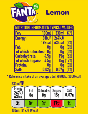 Fanta Lemon 330ml - UK