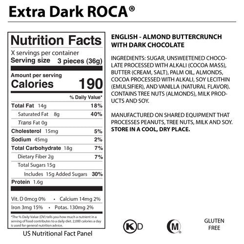 ROCA Canister Almond Dark Chocolate | 284g