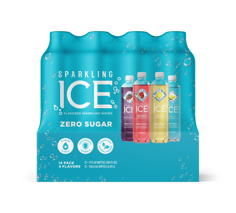 SPARKLING ICE Blue Variety Pack | Sugar- Free |12 x 503ml bottles