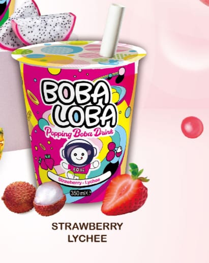 BOBA LOBA Popping Boba Strawberry Lychee | 350ml