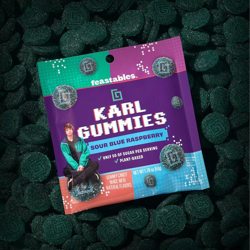 Feastables x KARL GUMMIES Sour Blue Raspberry