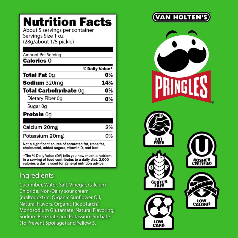 VAN HOLTENS Pickle in Pouch x PRINGLES Sour Cream Onion