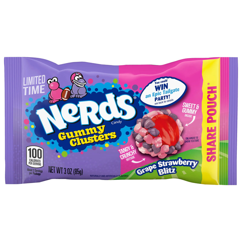 NERDS Gummy Clusters Grape & Strawberry Blitz 85g