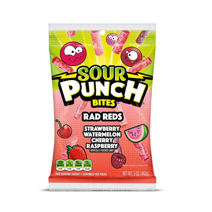 SOUR PUNCH Bites Rad Reds 141g