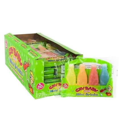 CRY BABY Sour Wax Bottles - 4Pk