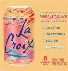 LA CROIX Sparkling Water | Pamplemousse (Grapefruit) 355ml - Per Case