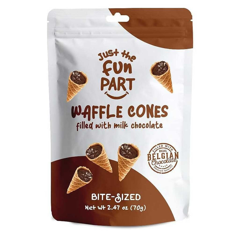 Just The Fun Part Waffle Cones - Milk Chocolate 70g