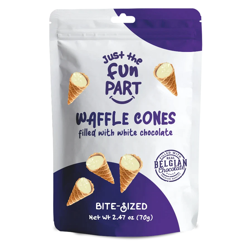 Just The Fun Part Waffle Cones - White Chocolate 70g