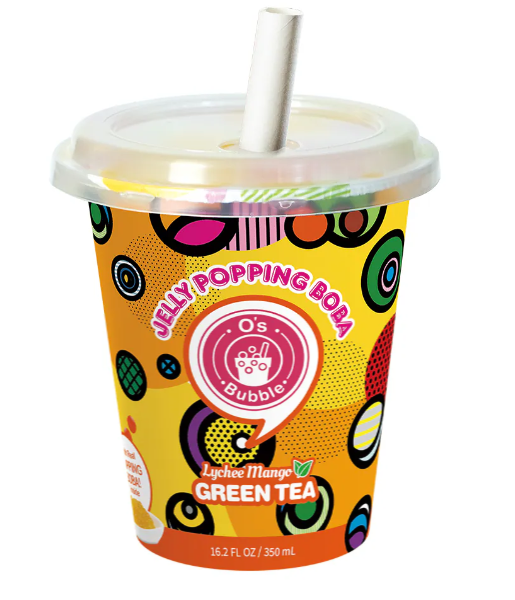 Os BUBBLE Popping Boba - Lychee Mango Green Tea | 350ml