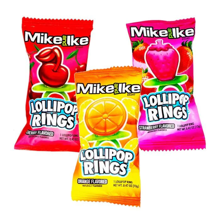 MIKE&IKE Lollipop Rings 12g - Assorted