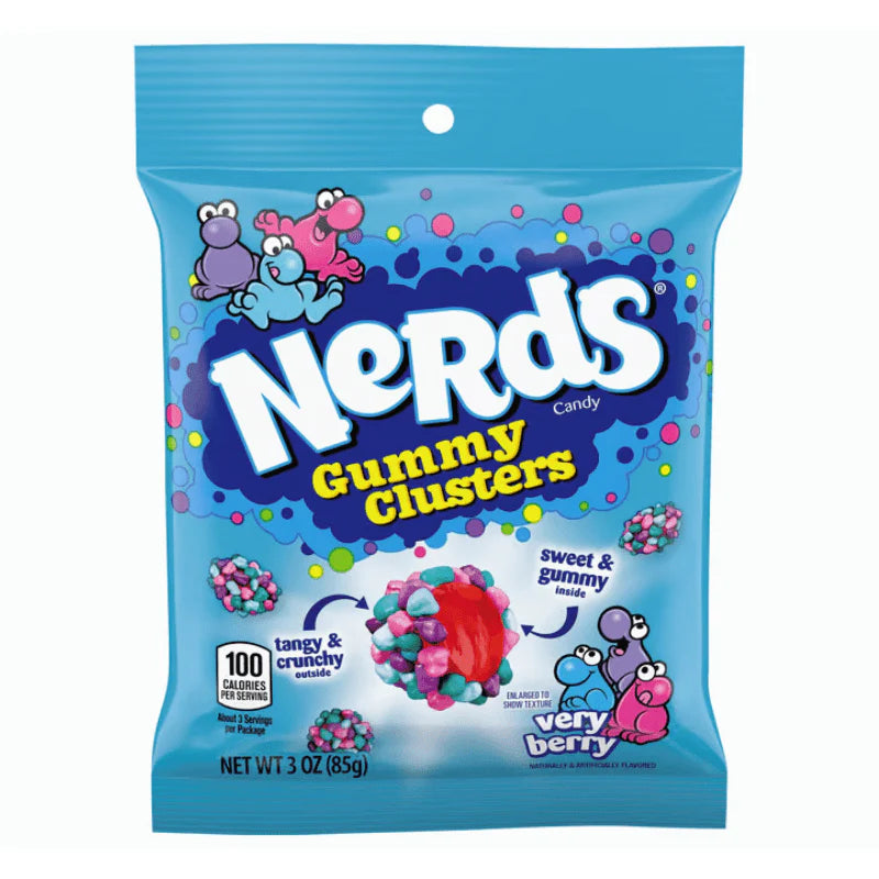 NERDS Gummy Clusters Verry Berry - 85g Bag