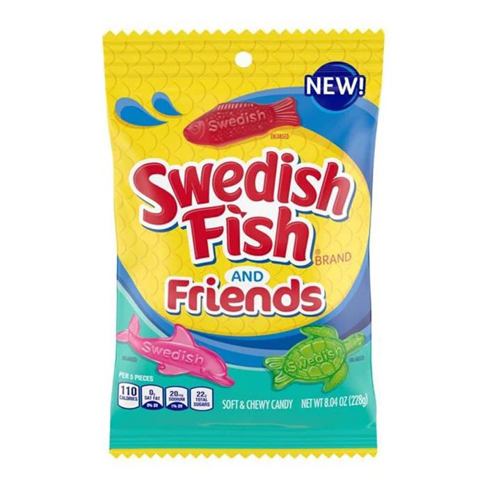 SWEDISH FISH Peg Friends 228g