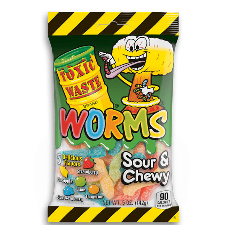 Toxic Waste Sour Chewy Worms 142g