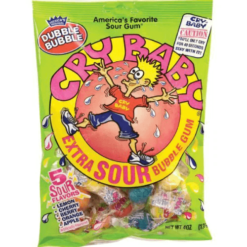 CRYBABY Extra Sour Gumballs Pegbag | 113g - SweetieShop