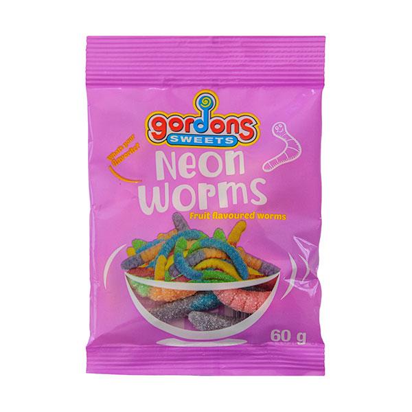 Gordons | Neon Worms 60g - SweetieShop