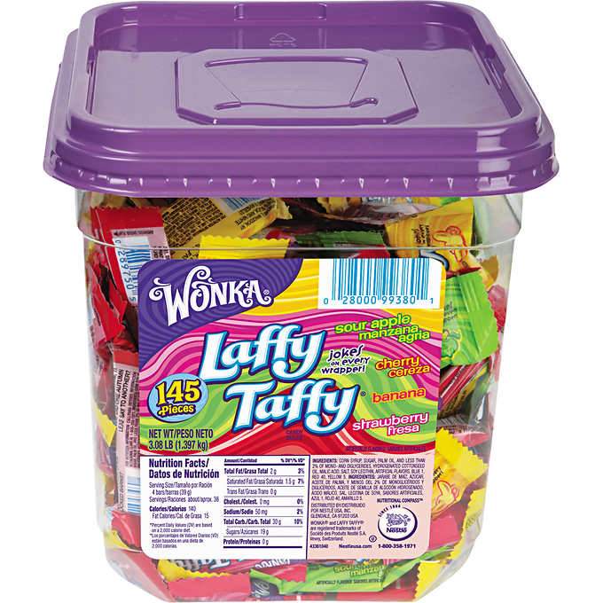 LAFFY TAFFY Tub Mini 145 Pieces Assorted - SweetieShop