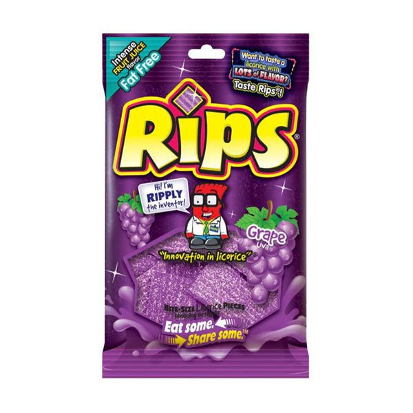 RIPS Bite Size Pieces Grape Peg Bag | 113g - SweetieShop