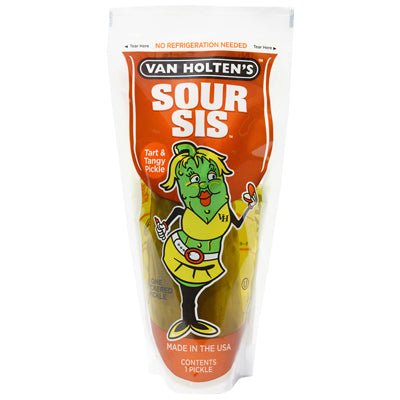 VAN HOLTENS Sour Sis-Sour Pouched Pickle | King Size - SweetieShop