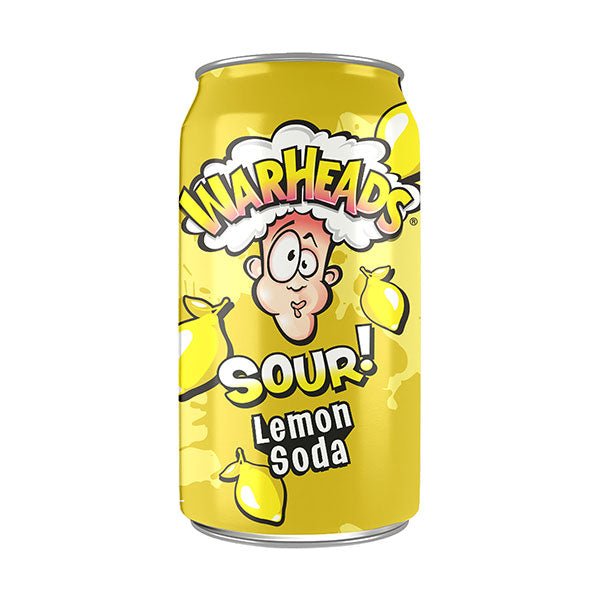 WARHEADS Lemon Sour Soda 355ml - SweetieShop