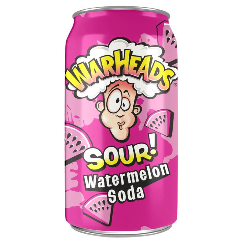WARHEADS Watermelon Sour Soda 355ml - SweetieShop